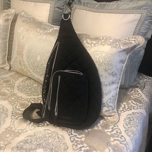 Vera Bradley Sling Backpack- Black- like new!